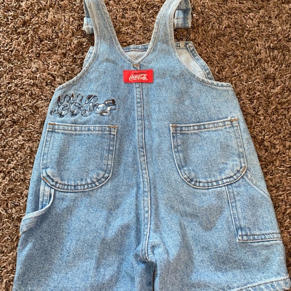 Kids Vintage Coca-Cola Overalls - Picture 2 of 4
